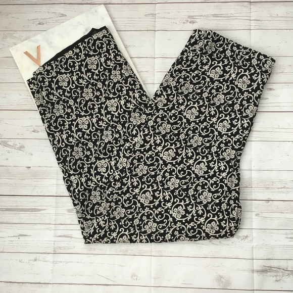 Talbots Pants - talbots womens 8p black printed silk pants flowy c